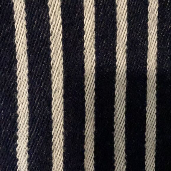 Soft Surroundings Navy & White Striped Tunic Length Hoodie - M - Picture 6 of 6